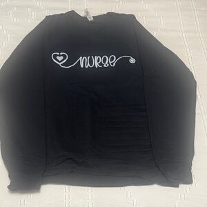 Black 'Nurse' Graphic Sweatshirt
